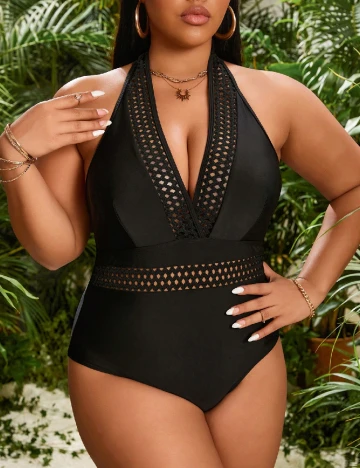 Costum de baie SHEIN CURVE, negru