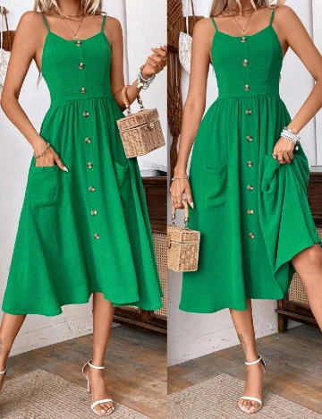 Rochie medie SHEIN, verde