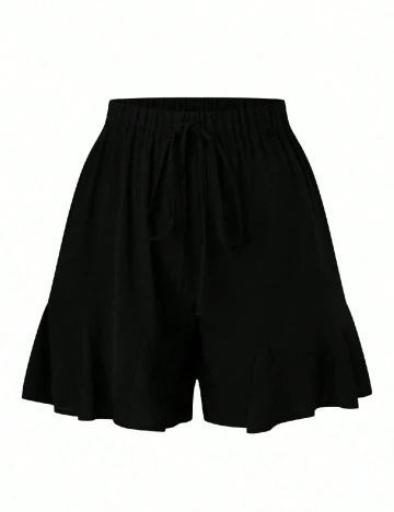 Pantaloni scurti SHEIN CURVE, negru