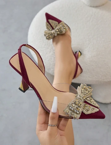 Pantofi SHEIN, visiniu