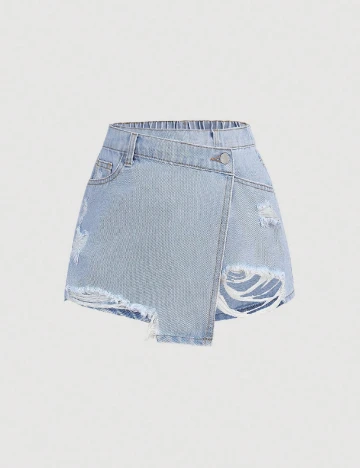 Fusta pantalon Shein Kids, albastru