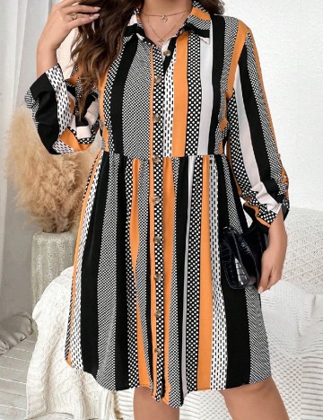 
						Rochie scurta Emery Rose Curve, mix culori