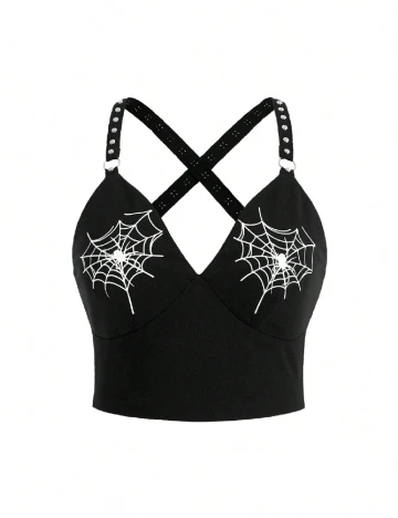 Top SHEIN CURVE, negru