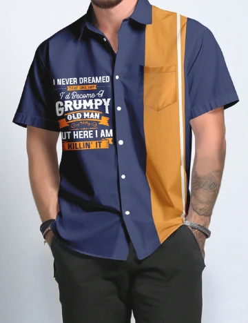 Camasa SHEIN Plus Size Men, bleumarin