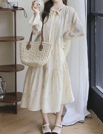 
						Rochie medie SHEIN, ecru