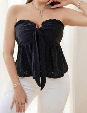 Top SHEIN CURVE, negru