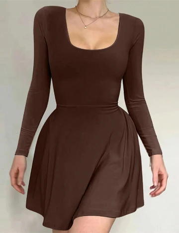 Rochie scurta SHEIN, maro