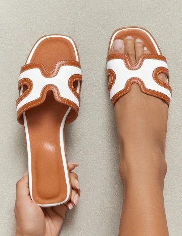 Slapi SHEIN, alb/maro