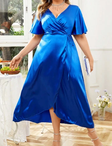 Rochie medie SHEIN CURVE, albastru