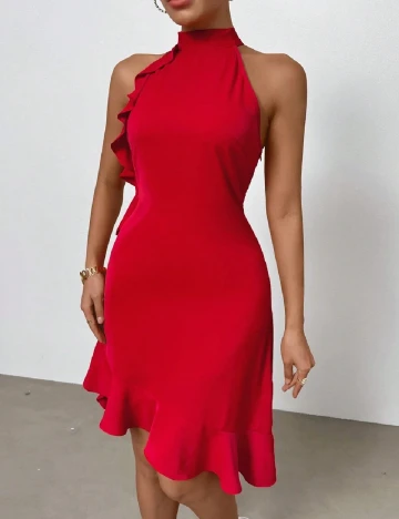 Rochie scurta SHEIN, rosu