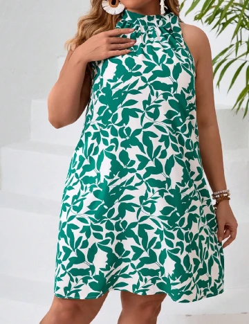 Rochie scurta SHEIN CURVE, verde