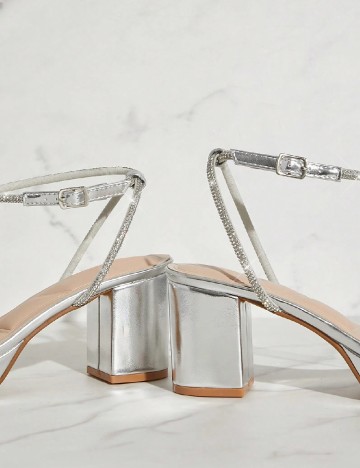 Sandale SHEIN, argintiu