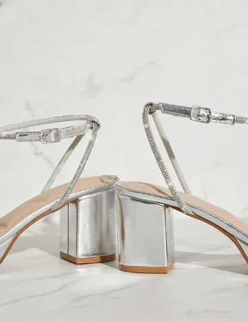 Sandale SHEIN, argintiu