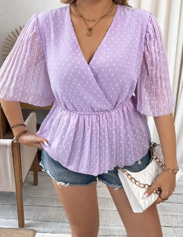 Bluza SHEIN CURVE, mov