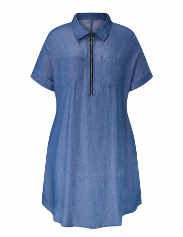 
						Rochie medie SHEIN CURVE, albastru