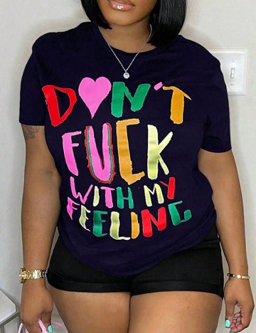 
						Tricou SHEIN CURVE, bleumarin