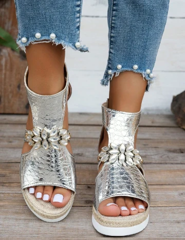 Sandale SHEIN, argintiu