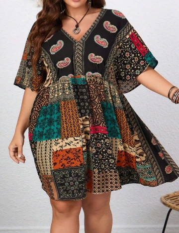 Rochie scurta SHEIN CURVE, mix culori