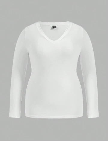 Bluza SHEIN CURVE, alb