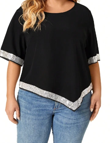 Bluza SHEIN CURVE, negru