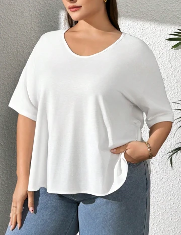 Bluza SHEIN CURVE, alb