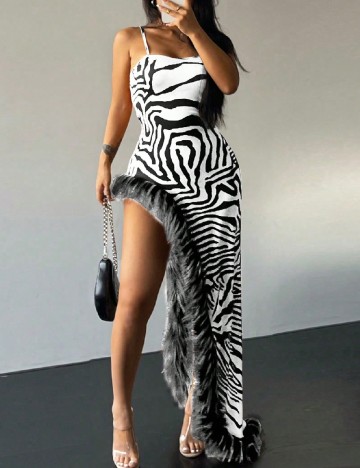 
						Rochie lunga SHEIN, negru/alb