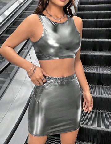 
						Compleu SHEIN, argintiu