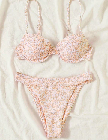Costum de baie SHEIN, floral print