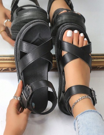 
						Sandale SHEIN, negru