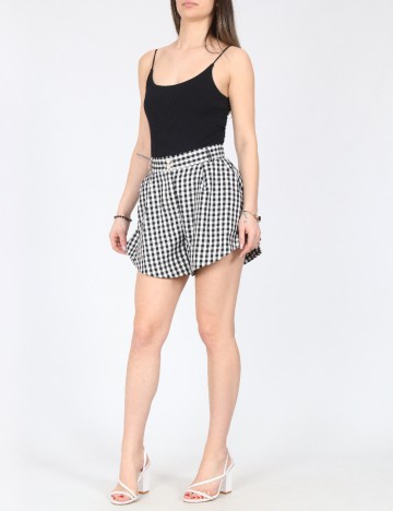 Pantaloni scurti River Island, alb/negru