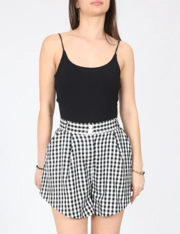 Pantaloni scurti River Island, alb/negru