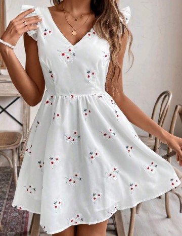 
						Rochie scurta SHEIN, alb