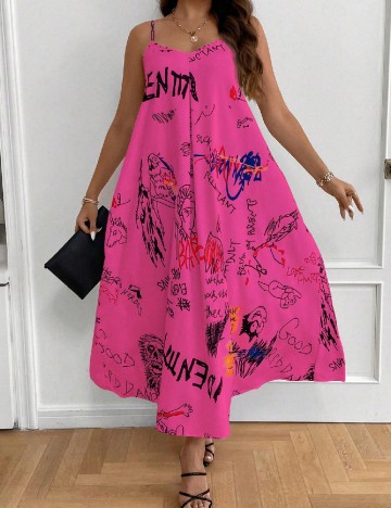 
						Rochie lunga SHEIN CURVE, roz