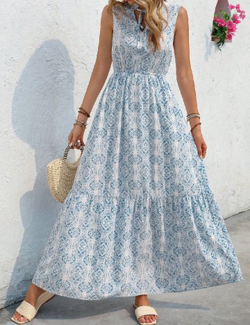 
						Rochie lunga SHEIN, alb/bleu