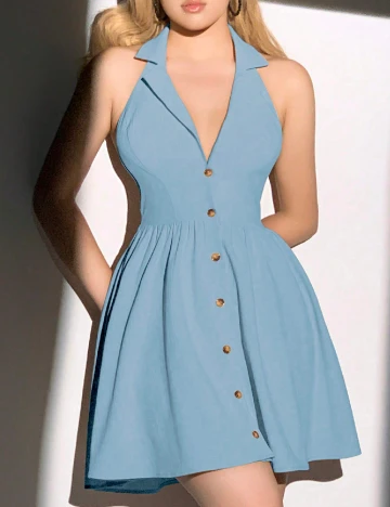 Rochie scurta SHEIN, bleu
