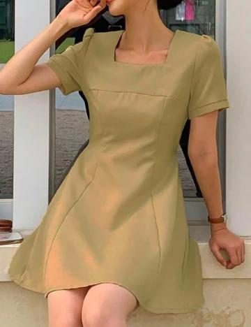 Rochie scurta Dazy, kaki