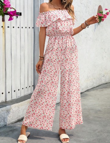 
						Salopeta SHEIN, floral print