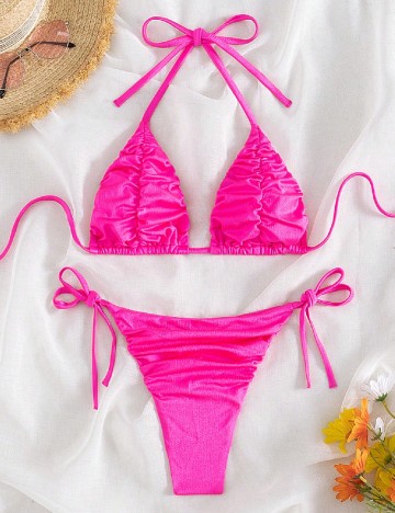 
						Costum de baie SHEIN, roz