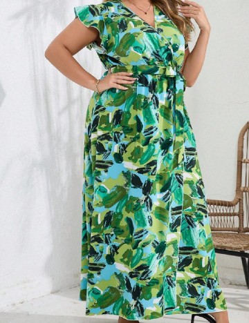 
						Rochie lunga SHEIN CURVE, verde