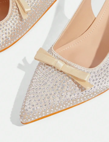 Pantofi Cuccoo, bej/argintiu