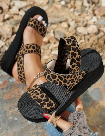 Sandale SHEIN, animal print