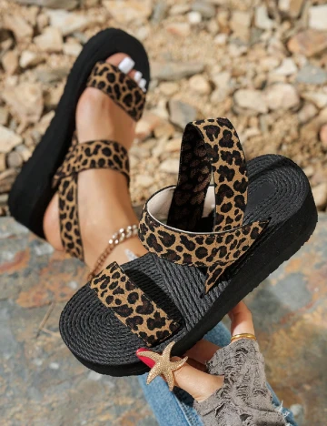 Sandale SHEIN, animal print