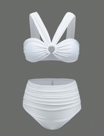 
						Costum de baie SHEIN, alb