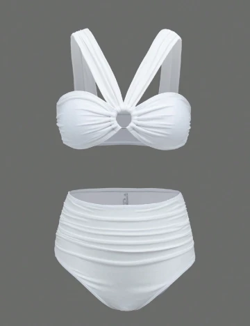 Costum de baie SHEIN, alb