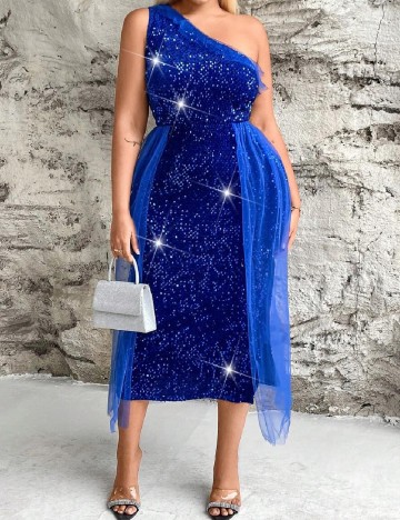 
						Rochie medie SHEIN CURVE, albastru