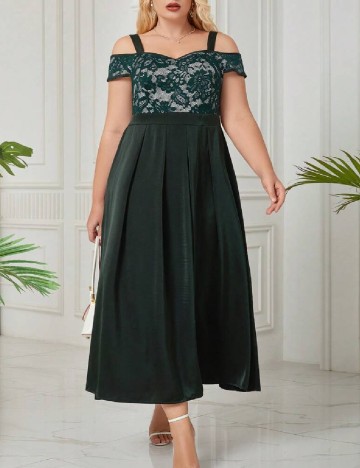 Rochie medie SHEIN CURVE, verde