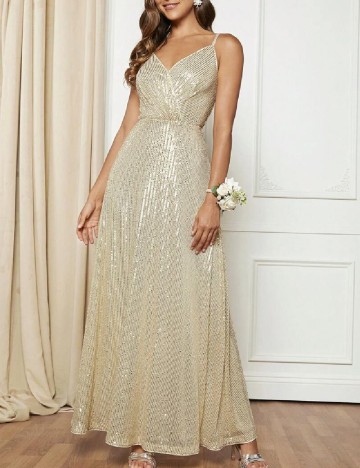 Rochie lunga SHEIN, crem