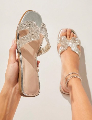 Slapi SHEIN, argintiu