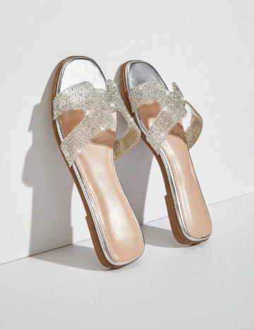 Slapi SHEIN, argintiu