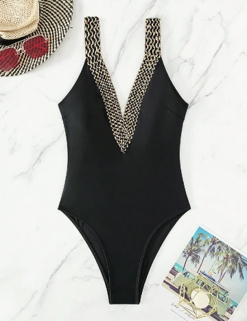 Costum de baie SHEIN, negru